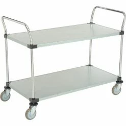 Nexel® Galvanized Steel Utility Cart w/2 Shelves, 800 lb. Capacity, 48"L x 24"W x 38"H