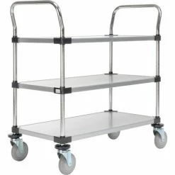 Nexel® Galvanized Steel Utility Cart w/3 Shelves, 800 lb. Capacity, 36"L x 18"W x 38"H -Utility Carts Elegant store 489065 03