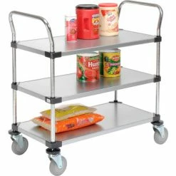 Nexel® Galvanized Steel Utility Cart w/3 Shelves, 800 lb. Capacity, 36"L x 18"W x 38"H -Utility Carts Elegant store 489065 05