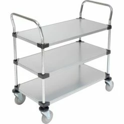 Nexel® Galvanized Steel Utility Cart w/3 Shelves, 800 lb. Capacity, 36"L x 18"W x 38"H -Utility Carts Elegant store 489065 06