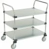 Nexel® Galvanized Steel Utility Cart w/3 Shelves, 800 lb. Capacity, 36"L x 24"W x 38"H