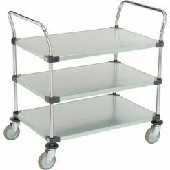 Nexel® Galvanized Steel Utility Cart w/3 Shelves, 800 lb. Capacity, 36"L x 24"W x 38"H