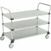 Nexel® Galvanized Steel Utility Cart w/3 Shelves, 800 lb. Capacity, 48"L x 24"W x 38"H