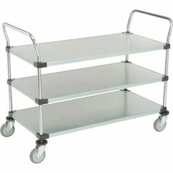 Nexel® Galvanized Steel Utility Cart w/3 Shelves, 800 lb. Capacity, 48"L x 24"W x 38"H