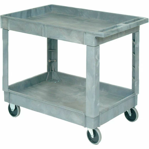 Global Industrial Utility Cart w/ 2 Shelves & 5" Casters, 500 lb. Capacity, 40"L x 26"W x 33"H 1 Global Industrial Utility Cart w/ 2 Shelves & 5" Casters, 500 lb. Capacity, 40"L x 26"W x 33"H