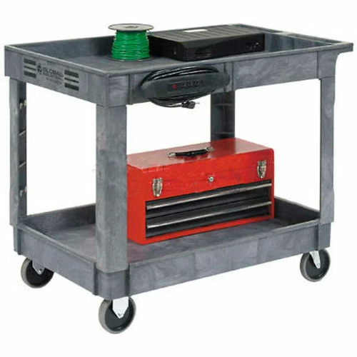 Global Industrial Utility Cart w/ 2 Shelves & 5" Casters, 500 lb. Capacity, 40"L x 26"W x 33"H 2 Global Industrial Utility Cart w/ 2 Shelves & 5" Casters, 500 lb. Capacity, 40"L x 26"W x 33"H - Image 2