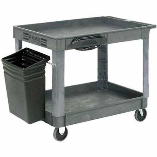 Global Industrial Utility Cart w/ 2 Shelves & 5" Casters, 500 lb. Capacity, 40"L x 26"W x 33"H 3 Global Industrial Utility Cart w/ 2 Shelves & 5" Casters, 500 lb. Capacity, 40"L x 26"W x 33"H - Image 3