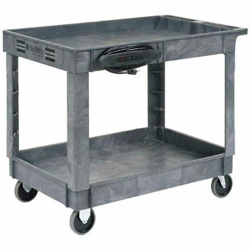 Global Industrial Utility Cart w/ 2 Shelves & 5" Casters, 500 lb. Capacity, 40"L x 26"W x 33"H 4 Global Industrial Utility Cart w/ 2 Shelves & 5" Casters, 500 lb. Capacity, 40"L x 26"W x 33"H - Image 4
