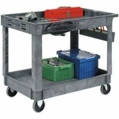 Global Industrial Utility Cart w/ 2 Shelves & 5" Casters, 500 lb. Capacity, 40"L x 26"W x 33"H 33 Global Industrial Utility Cart w/ 2 Shelves & 5" Casters, 500 lb. Capacity, 40"L x 26"W x 33"H -Utility Carts Elegant store 498526A 05