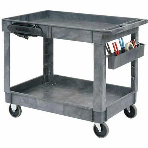 Global Industrial Utility Cart w/ 2 Shelves & 5" Casters, 500 lb. Capacity, 40"L x 26"W x 33"H 6 Global Industrial Utility Cart w/ 2 Shelves & 5" Casters, 500 lb. Capacity, 40"L x 26"W x 33"H - Image 6