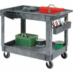 Global Industrial Utility Cart w/ 2 Shelves & 5" Casters, 500 lb. Capacity, 40"L x 26"W x 33"H 35 Global Industrial Utility Cart w/ 2 Shelves & 5" Casters, 500 lb. Capacity, 40"L x 26"W x 33"H -Utility Carts Elegant store 498526A 12