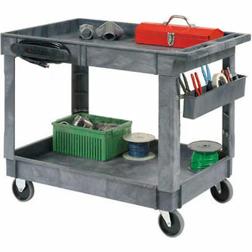 Global Industrial Utility Cart w/ 2 Shelves & 5" Casters, 500 lb. Capacity, 40"L x 26"W x 33"H 7 Global Industrial Utility Cart w/ 2 Shelves & 5" Casters, 500 lb. Capacity, 40"L x 26"W x 33"H - Image 7
