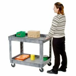Global Industrial Utility Cart w/ 2 Shelves & 5" Casters, 500 lb. Capacity, 40"L x 26"W x 33"H 45 Global Industrial Utility Cart w/ 2 Shelves & 5" Casters, 500 lb. Capacity, 40"L x 26"W x 33"H -Utility Carts Elegant store 498526 10