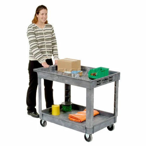 Global Industrial Utility Cart w/ 2 Shelves & 5" Casters, 500 lb. Capacity, 40"L x 26"W x 33"H 18 Global Industrial Utility Cart w/ 2 Shelves & 5" Casters, 500 lb. Capacity, 40"L x 26"W x 33"H - Image 18