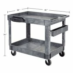 Global Industrial Utility Cart w/ 2 Shelves & 5" Casters, 500 lb. Capacity, 40"L x 26"W x 33"H 56 Global Industrial Utility Cart w/ 2 Shelves & 5" Casters, 500 lb. Capacity, 40"L x 26"W x 33"H -Utility Carts Elegant store 498526 dim