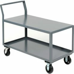 Jamco Service Cart w/2 Shelves, 2000 lb. Capacity, 60"L x 30"W x 29"H, Gray