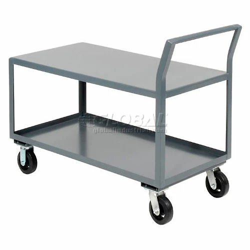 Jamco Service Cart w/2 Shelves, 2000 lb. Capacity, 60"L x 30"W x 29"H, Gray 2 Jamco Service Cart w/2 Shelves, 2000 lb. Capacity, 60"L x 30"W x 29"H, Gray - Image 2