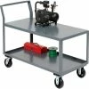 Jamco Service Cart w/2 Shelves, 2400 lb. Capacity, 48"L x 30"W x 31"H, Gray