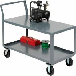 Jamco Service Cart w/2 Shelves, 2400 lb. Capacity, 48"L x 30"W x 31"H, Gray