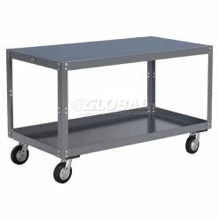 Global Industrial™ Portable Steel Table w/2 Shelves, 1200 lb. Capacity, 48"L x 24"W x 30"H -Utility Carts Elegant store 579221 02 1