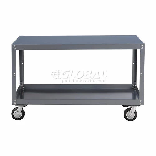 Global Industrial Portable Steel Table w/2 Shelves, 1200 lb. Capacity, 60"L x 30"W x 30"H 4 Global Industrial Portable Steel Table w/2 Shelves, 1200 lb. Capacity, 60"L x 30"W x 30"H - Image 4