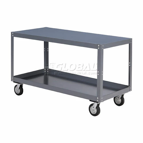 Global Industrial Portable Steel Table w/2 Shelves, 1200 lb. Capacity, 60"L x 30"W x 30"H 5 Global Industrial Portable Steel Table w/2 Shelves, 1200 lb. Capacity, 60"L x 30"W x 30"H - Image 5