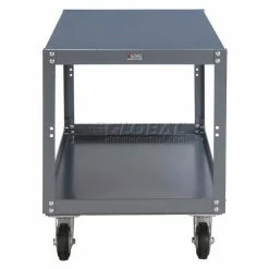 Global Industrial™ Portable Steel Table w/2 Shelves, 1200 lb. Capacity, 48"L x 24"W x 30"H -Utility Carts Elegant store 579221 05 1