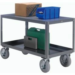 Global Industrial Portable Steel Table w/2 Shelves, 1200 lb. Capacity, 48"L x 30"W x 33-1/2"H