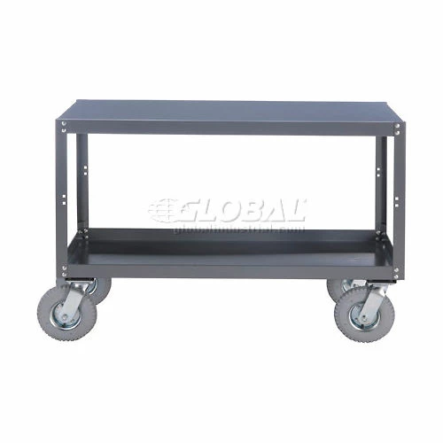 Global Industrial Portable Steel Table w/2 Shelves, 1200 lb. Capacity, 36"L x 24"W x 33-1/2"H 3 Global Industrial Portable Steel Table w/2 Shelves, 1200 lb. Capacity, 36"L x 24"W x 33-1/2"H - Image 3