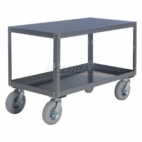 Global Industrial Portable Steel Table w/2 Shelves, 1200 lb. Capacity, 36"L x 24"W x 33-1/2"H 4 Global Industrial Portable Steel Table w/2 Shelves, 1200 lb. Capacity, 36"L x 24"W x 33-1/2"H - Image 4