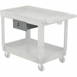 Global Industrial™ Drawer w/Divider for Plastic/Steel Carts, 10-3/4"L x 18"W x 4-1/2"H, Gray