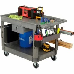 Global Industrial Drawer w/Divider for Plastic/Steel Carts, 10-3/4"L x 18"W x 4-1/2"H, Gray 15 Global Industrial Drawer w/Divider for Plastic/Steel Carts, 10-3/4"L x 18"W x 4-1/2"H, Gray -Utility Carts Elegant store 606797GY 03