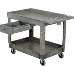 Global Industrial Drawer w/Divider for Plastic/Steel Carts, 10-3/4"L x 18"W x 4-1/2"H, Gray 18 Global Industrial Drawer w/Divider for Plastic/Steel Carts, 10-3/4"L x 18"W x 4-1/2"H, Gray -Utility Carts Elegant store 606797GY 06