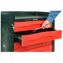 Rubbermaid® Mobile Workcenter w/4 Drawers, 500 lb. Capacity, 40"L x 18"W x 33-1/2"H, Black -Utility Carts Elegant store 607707 13