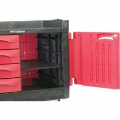 Rubbermaid® Mobile Workcenter w/4 Drawers, 750 lb. Capacity, 49"L x 26"W x 38"H, Black -Utility Carts Elegant store 607708 03