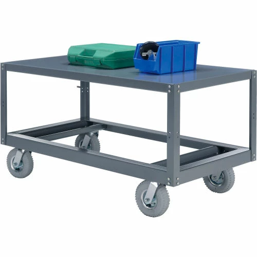 Global Industrial Portable Steel Table w/1 Shelf, 1200 lb. Capacity, 36"L x 24"W x 33-1/2"H 1 Global Industrial Portable Steel Table w/1 Shelf, 1200 lb. Capacity, 36"L x 24"W x 33-1/2"H