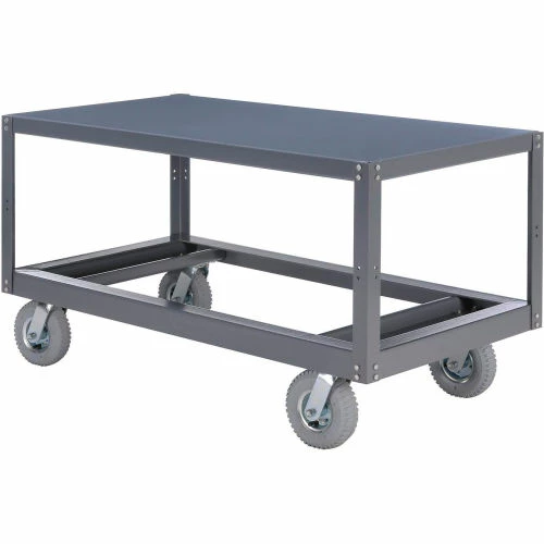 Global Industrial Portable Steel Table w/1 Shelf, 1200 lb. Capacity, 60"L x 30"W x 33-1/2"H 2 Global Industrial Portable Steel Table w/1 Shelf, 1200 lb. Capacity, 60"L x 30"W x 33-1/2"H - Image 2