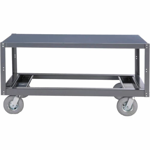 Global Industrial Portable Steel Table w/1 Shelf, 1200 lb. Capacity, 60"L x 30"W x 33-1/2"H 3 Global Industrial Portable Steel Table w/1 Shelf, 1200 lb. Capacity, 60"L x 30"W x 33-1/2"H - Image 3