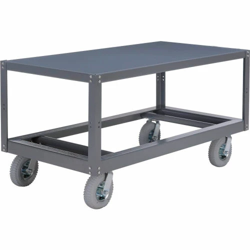Global Industrial Portable Steel Table w/1 Shelf, 1200 lb. Capacity, 60"L x 30"W x 33-1/2"H 4 Global Industrial Portable Steel Table w/1 Shelf, 1200 lb. Capacity, 60"L x 30"W x 33-1/2"H - Image 4