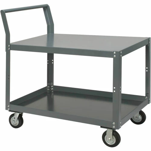 Global Industrial Service Cart w/2 Shelves, 1200 lb. Capacity, 36"L x 24"W x 27"H, Gray 2 Global Industrial Service Cart w/2 Shelves, 1200 lb. Capacity, 36"L x 24"W x 27"H, Gray - Image 2