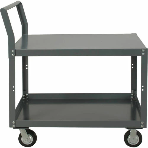 Global Industrial Service Cart w/2 Shelves, 1200 lb. Capacity, 36"L x 24"W x 27"H, Gray 3 Global Industrial Service Cart w/2 Shelves, 1200 lb. Capacity, 36"L x 24"W x 27"H, Gray - Image 3