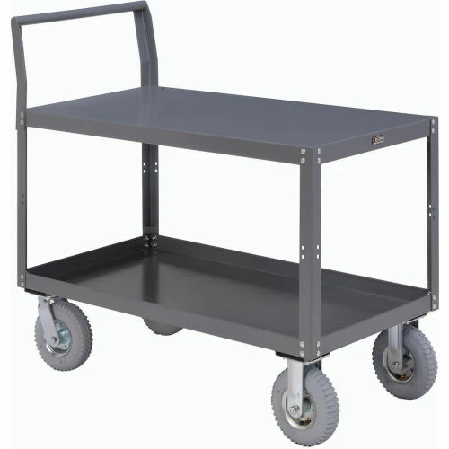 Global Industrial Service Cart w/2 Shelves, 1200 lb. Capacity, 60"L x 30"W x 31"H, Gray 1 Global Industrial Service Cart w/2 Shelves, 1200 lb. Capacity, 60"L x 30"W x 31"H, Gray