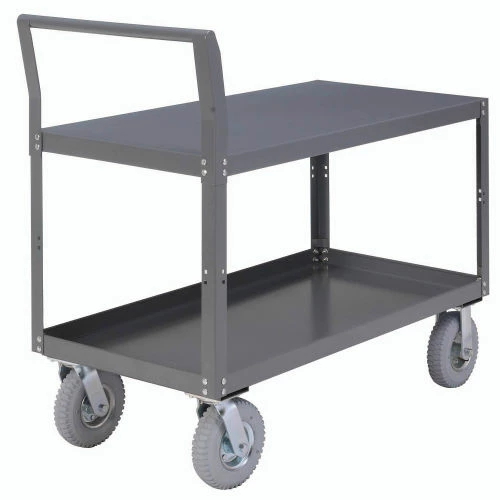 Global Industrial Service Cart w/2 Shelves, 1200 lb. Capacity, 60"L x 30"W x 31"H, Gray 4 Global Industrial Service Cart w/2 Shelves, 1200 lb. Capacity, 60"L x 30"W x 31"H, Gray - Image 4