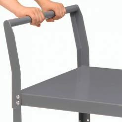 Global Industrial™ Service Cart w/2 Shelves, 1200 lb. Capacity, 48"L x 24"W x 31"H, Gray -Utility Carts Elegant store 752258 07 1