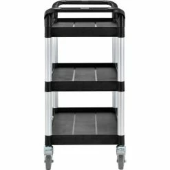 Global Industrial™ Service Cart w/3 Shelves, 550 lb. Capacity, 26"L x 17"W x 39"H, Black -Utility Carts Elegant store 800270 03
