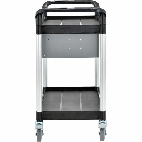 Global Industrial Utility Cart, 2 Shelves, 2 Drawers, 440 lb. Cap, 26"L x 17"W x 37"H, Black 6 Global Industrial Utility Cart, 2 Shelves, 2 Drawers, 440 lb. Cap, 26"L x 17"W x 37"H, Black - Image 6