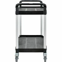 Global Industrial™ Service Cart w/2 Shelves, 440 lb. Capacity, 36"L x 20"W x 37"H, Black -Utility Carts Elegant store 800273 04