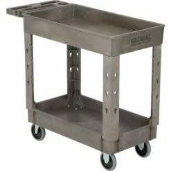 Global Industrial™ Tray Top Utility Cart w/2 Shelves, 500 lb. Cap, 38"L x 17-1/2"W x 32-1/2"H -Utility Carts Elegant store 800299 1