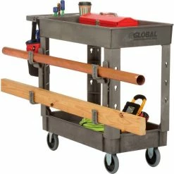Global Industrial Utility Cart w/2 Shelves, 500 lb. Cap, 38"L x 17-1/2"W x 32-1/2"H, Gray 36 Global Industrial Utility Cart w/2 Shelves, 500 lb. Cap, 38"L x 17-1/2"W x 32-1/2"H, Gray -Utility Carts Elegant store 800299 02
