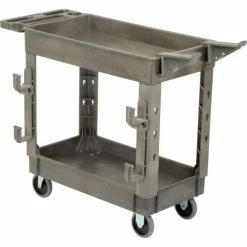 Global Industrial™ Tray Top Utility Cart w/2 Shelves, 500 lb. Cap, 38"L x 17-1/2"W x 32-1/2"H